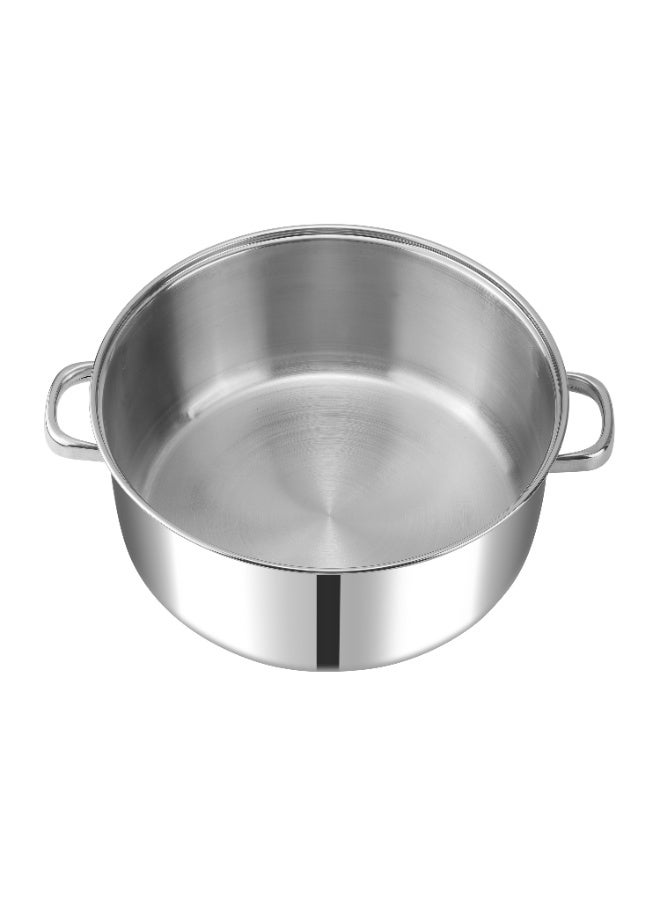 Vinod Stainless Steel 4-Tier Steamer with Glass Lid, 30 cm | 2.5 mm Thick Base | Multi-Purpose Steamer for Momos, Modaks, Vegetables & More | Riveted Handles | Induction & Gas Base - Image 3